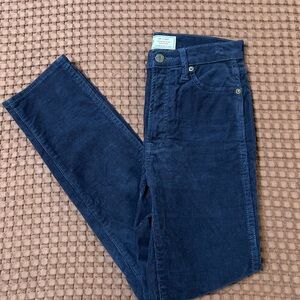 Gap Vintage Slim High-Rise Corduroy Pants - Navy Blue - Size 24/00 - BNWT